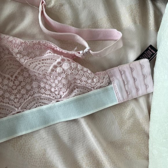 Victoria’s Secret Perfect Shape Logo Lace Bra light pink size 34 DDD / 34F - Picture 8 of 16
